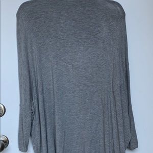 Free people heather grey ex big turtleneck tunic